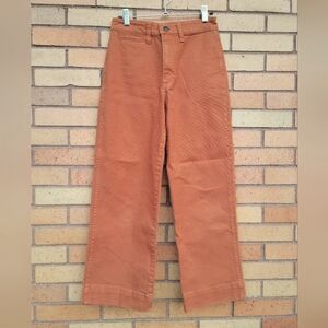 Madewell Emmett Wide Leg Crop Pants in Warm Nutmeg (Size 25)